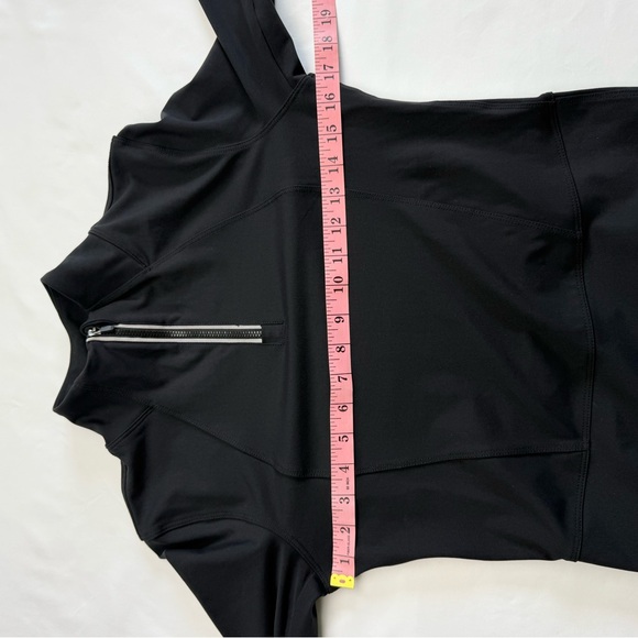 90 Degree By Reflex Cropped Athletic Top S Black Thumbhole Workout Jacket - Picture 10 of 11